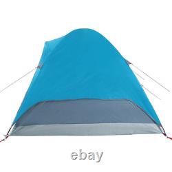 Tente Dôme Familiale WALPLUS 6 Personnes Bleue Grande Imperméable pour Extérieur