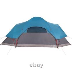 Tente Dôme Familiale WALPLUS 9 Personnes Bleue Imperméable Camping Extérieur