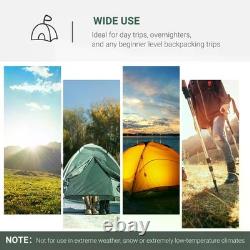 Tente Dôme Outsunny pour 3-4 Personnes avec Grandes Fenêtres Imperméable Verte