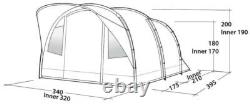 Tente Easy Camp Edendale 600, tente pour 6 personnes bleu/gris