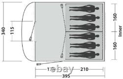 Tente Easy Camp Edendale 600, tente pour 6 personnes bleu/gris
