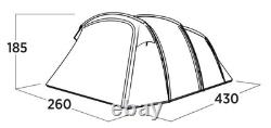 Tente Easy Camp Hamra 4 personnes Tunnel à Poteaux 1 Lit Camping en Famille Festival