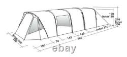 Tente Easy Camp Palmdale 800 Lux 2023, 8 personnes, bleu/gris