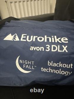 Tente Eurohike Avon 3 DLX Nightfall pour 3 personnes, toute neuve, jamais utilisée