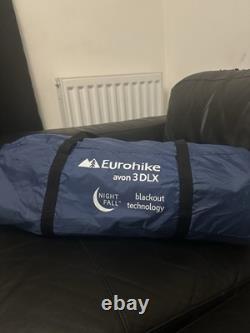 Tente Eurohike Avon 3 DLX Nightfall pour 3 personnes, toute neuve, jamais utilisée