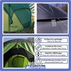 Tente Eurohike Pop 400 à double peau imperméable, tente pop-up, équipement de camping
