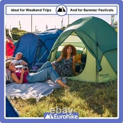 Tente Eurohike Pop 400 à double peau imperméable, tente pop-up, équipement de camping
