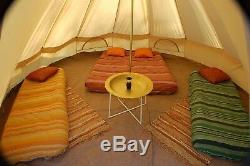 Tente Extérieure De Glamping De Camp De Tente De Bell De Toile De Large6m Imperméable Avec La Prise De Fourneau