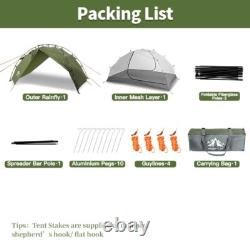 Tente Familiale pour Camping, Montage Facile, Légère, Deux Portes, Imperméable PU3000mm