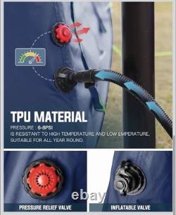 Tente Gonflable 14.1'x6.5'x9' pour 6-10 Personnes, Montage Facile, Grande Tente Familiale avec 2 Portes