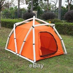Tente Gonflable 5 Personnes Grand Espace 4 Saisons En Camping Évasion Urbaine En Famille