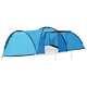 Tente Igloo De Camping 650x240x190 Cm 8 Personnes Bleue