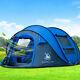 Tente Instantanée Pop-up 3-4 Personne Tente Familiale Portable Tente Résistant Camping Eau
