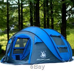 Tente Instantanée Pop-up 3-4 Personne Tente Familiale Portable Tente Résistant Camping Eau