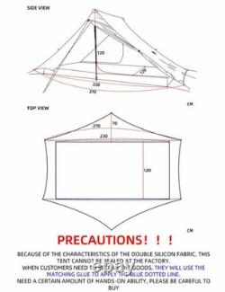 Tente LANSHAN 2 PRO pour 2 personnes 3 saisons randonnée camping 20D Silnylon NOUVEAU