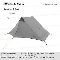 Tente Lanshan 2P Camping Extérieur Tente 15D Silnylon Ultralégère Portable Imperméable