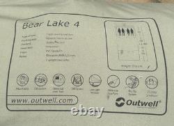 Tente Outwell Bear Lake pour 4 personnes. Sol zippé. Extension frontale