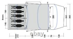 Tente Outwell Jacksondale 5PA 2023 pour 5 personnes, tente familiale verte (OUT0047)