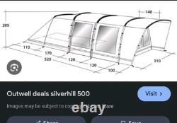 Tente Outwell Silverhill 500 Grande pour 5 Personnes