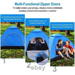 Tente Pop Up Automatique 3-4 Personnes Extérieure Randonnée Camping Imperméable Protection UV