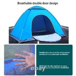 Tente Pop Up Automatique 3-4 Personnes Extérieure Randonnée Camping Imperméable Protection UV