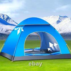 Tente Pop Up Automatique 3-4 Personnes Extérieure Randonnée Camping Imperméable Protection UV