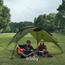 Tente Pop-Up Instantanée 2 en 1, Tente de Camping Étanche en Plein Air avec Protection UV pour la Famille