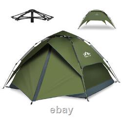 Tente Pop-Up Instantanée 2 en 1, Tente de Camping Extérieure Imperméable avec Protection UV pour Famille