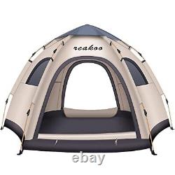 Tente Pop-up, 3 Homme Camping Instantané Tente, Hexagonal Grande Tente Dome
