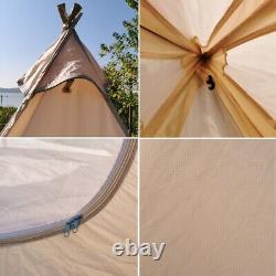 Tente Pyramid 2M Oxford pour 2 Personnes Adulte Tipi Indien pour Camping en Plein Air