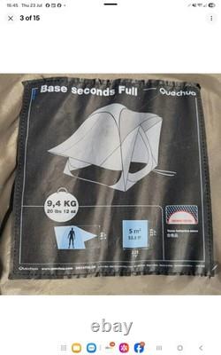 Tente Quechua Base Seconds Full Pop Up, retrait sur place uniquement