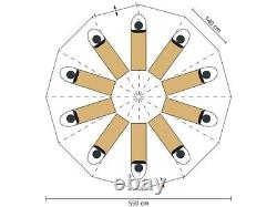 Tente Skandika Tipii 10 Protect Tente 10 Personnes Gris Clair/Bleu Clair (SKA0051)