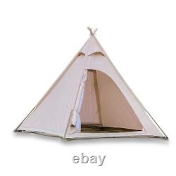 Tente Tipi 2.2m x 2.2m Style Indien en Coton pour Camping en Plein Air Impermeable à la Pluie