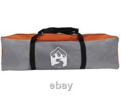 Tente Tipi Berkfield HomeFamille 6 Personnes Grise et Orange Imperméable