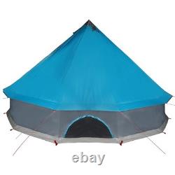 Tente Tipi KOVOL pour 8 personnes, bleue, imperméable, abri de camping en plein air