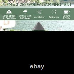 Tente Tipi Teepee Grande Famille 5-6 Personnes Camping Imperméable Voyage Extérieur Fête