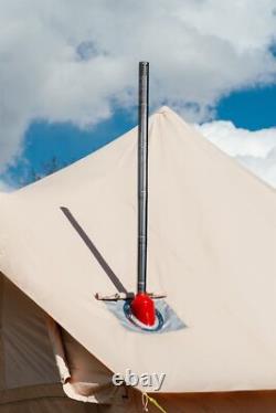 Tente Touareg 5M avec trou pour poêle, ignifuge, glamping, camping, yurt grand.
