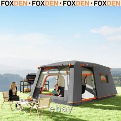 Tente Tunnel 4 6 Personnes 3000mm Imperméable Auvent Double Peau Fenêtres Grises Air FOXDEN