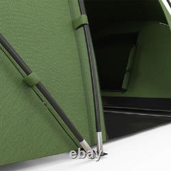 Tente Tunnel 4 6 Personnes Imperméable avec Fenêtres en Maille Ventilation Vents d'Air Verte FOXDEN