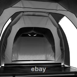 Tente Tunnel 4-6 Personnes, Tente de Camping avec 2 Chambres, Espace de Vie et Porche