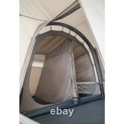 Tente Tunnel Gonflable Tambu Husir 4 Personnes Camping Familial Extérieur Marron