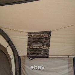 Tente Tunnel Gonflable Tambu Husir 4 Personnes Camping Familial Extérieur Marron
