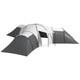 Tente Tunnel Grande Outsunny Avec 3 Chambres, Espace De Vie Et Porche, Gris