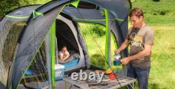 Tente Tunnel Meadowood Coleman 4 Personnes Chambres Occultantes Grises Camping Jardin