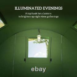 Tente Tunnel Outsunny pour Quatre Personnes avec Accessoires de Camping et de Randonnée Verte Neuve Tente Tunnel Outsunny pour Quatre Personnes avec Accessoires de Camping et de Randonnée Verte Neuve