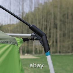 Tente Tunnel de Camping 4-8 Personnes Abri Dôme Porche 2 Chambres Crochet pour Lampe Sac Portable