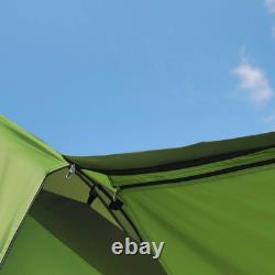 Tente Tunnel de Camping 4-8 Personnes Abri Dôme Porche 2 Chambres Crochet pour Lampe Sac Portable