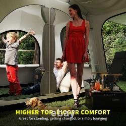 Tente Tunnel de Camping Familiale 4 Personnes Abri Chambre Randonnée Festival Tente de Sac à Dos