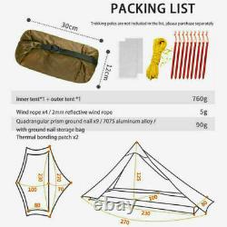 Tente Ultra Légère 3-season 1 Personne Backpacking Outdoor Tente De Camping Léger