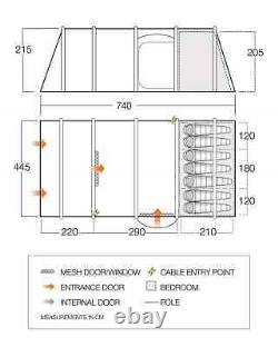 Tente Vango Lismore 700DLX avec arceaux 2023 (TN498) ÉTAIT 499,99 £ MAINTENANT 429,99 £